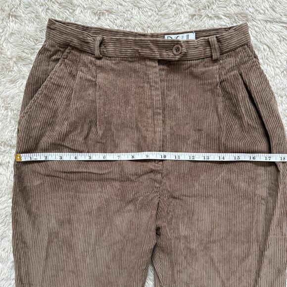 Vintage Rafaella 26" Brown Corduroy Pants Trousers High Waisted 100% Cotton - Picture 6 of 10